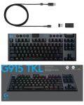 Механична клавиатура Logitech - G915 TKL, Linear, RGB, черна - 11t