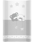 Мека подложка за повиване с борд Albero Mio - 70 x 47 cm, Bear Dreams, Grey - 1t