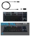 Механична клавиатура Logitech - G915 TKL, Тactile, RGB, черна - 11t