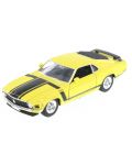 Метална кола Welly - Ford Mustang Boss, 1:24, жълта - 1t