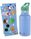 Метална бутилка Skip Hop - Blue, 380 ml - 1t