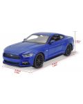 Метална кола Maisto Special Edition - New Ford Mustang, синя, 1:24 - 8t