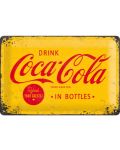 Метална табелка Nostalgic Art Coca-Cola - Жълта - 1t