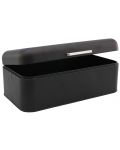 Метална кутия за хляб HIT - 42 х 22 х 16 cm, черна - 1t