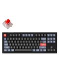 Механична клавиатура Keychron - V3 QMK, TKL, Carbon Black, Red, RGB, черна - 1t