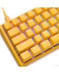 Механична клавиатура Ducky - One 3, MX Cherry Blue, RGB, жълта - 2t