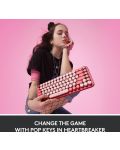 Механична клавиатура Logitech - POP Keys, безжична, Brown, розова - 2t