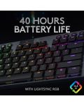 Механична клавиатура Logitech - G915 TKL, Linear, RGB, черна - 10t