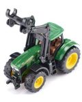 Метална играчка Siku - Трактор с щипки John Deere, зелен - 4t