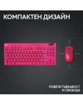 Механична клавиатура Logitech - G Pro X TKL, безжична, Tactile GX, розова - 8t