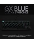 Механична клавиатура Logitech - G PRO KB Clicky, GX Blue, RGB, черна - 4t