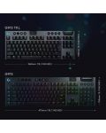 Механична клавиатура Logitech - G915 TKL, Clicky, RGB, черна - 8t