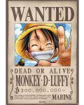 Метален постер ABYstyle Animation: One Piece - Luffy Wanted Poster - 1t