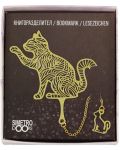 Метален книгоразделител Simetro Book Time - Котка - 1t