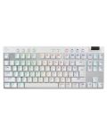 Механична клавиатура Logitech - G Pro X TKL, безжична, GX, бяла - 1t