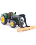 Метална играчка Siku - Трактор с щипки John Deere, зелен - 3t