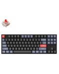 Механична клавиатура Keychron - K8 Pro HS TKL, Red, RGB, черна - 1t