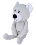 Мека играчка за гушкане Bali Bazoo - Teddy Bear, 20 cm, светлосива - 2t