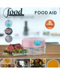 Мини чопър за зеленчуци Morello - Food Aid, ръчен, 180 ml, розов - 2t