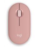 Мишка Logitech - Pebble Mouse 2 M350s, оптична, безжична, Rose - 1t