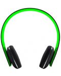 Безжични слушалки с микрофон Microlab - T2, черни/зелени - 1t