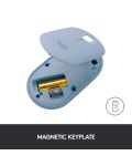Мишка Logitech - Pebble M350, оптична, безжична, синя - 8t