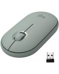 Мишка Logitech - Pebble M350, оптична, безжична, зелена - 1t