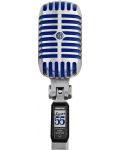 Микрофон Shure - Super 55 Deluxe, сребрист/син - 2t