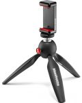 Мини статив Manfrotto - PIXI Smart + държач за смартфон, черен - 5t