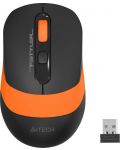 Мишка A4tech - FG10S Orange Fstyler, оптична, безжична, оранжева/черна - 1t