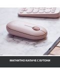 Мишка Logitech - Pebble M350, оптична, безжична, розова - 8t