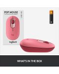 Мишка Logitech - POP, оптична, безжична, розова - 8t