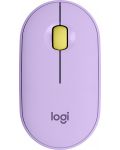Мишка Logitech - Pebble M350, оптична, безжична, Lavender Lemonade - 2t