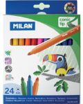Флумастери 24 цвята Milan – Conic tip, Ø 5 mm - 1t