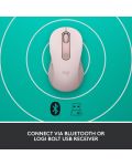 Мишка Logitech - Signature M650 L, оптична, безжична, розова - 7t