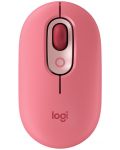 Мишка Logitech - POP, оптична, безжична, розова - 1t