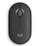 Мишка Logitech - Pebble Mouse 2 M350s, оптична, безжична, Graphite - 1t