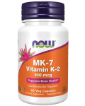 MK-7 Vitamin K-2, 100 mcg, 60 капсули, Now - 1t