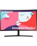 Монитор Samsung - Essential S3 S36C 27C366, 27'', FHD, VA, Curved, черен - 1t