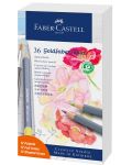 Акварелни моливи Faber-Castell Goldfaber Aqua - 12 пастелни и 24 стандартни цвята - 1t