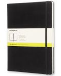 Тефтер с твърди корици Moleskine Classic Notebook XL – Черен, бели листа - 1t
