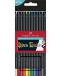 Моливи Faber Castell - Black Edition, 12 цвята - 1t