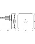 Мобилно осветително тяло Ledvance - Lunetta Square sensor, бяло - 3t