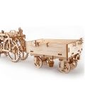 Дървен 3D пъзел Ugears от 165 части - Трактор с ремарке - 5t