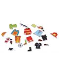 Магнитна играчка Lelin - Момченце, с дрехи за преобличане, Професии - 4t