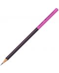 Молив Faber-Castell Grip - HB, черен и розов - 1t