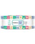 Мокри кърпички с капак Silkline Bebba - Алое вера и пребиотик, 80 броя - 1t