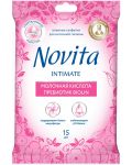 Мокри кърпи за интимна хигиена Novita - 15 броя - 1t