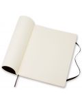 Тефтер с меки корици Moleskine Classic Notebook XL – Черен, бели листа - 2t