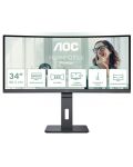 Монитор AOC - CU34P3CV, 34'', UWQHD, VA, Curved, Anti-Glare, черен - 1t